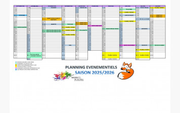 Planning Evénementiels 2025-2026